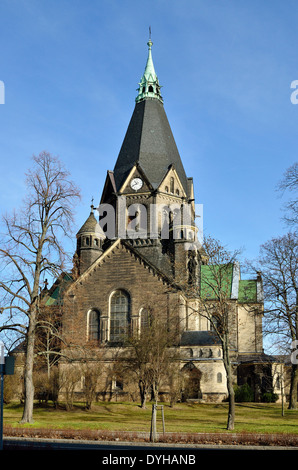 Riesa, Kirche Sankt Trinitatis bin Lutherplatz Stockfoto