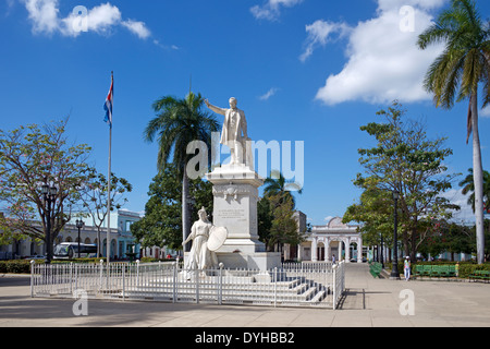 Statue Jose Marti Parque Marti Cienfuegos Kuba Stockfoto