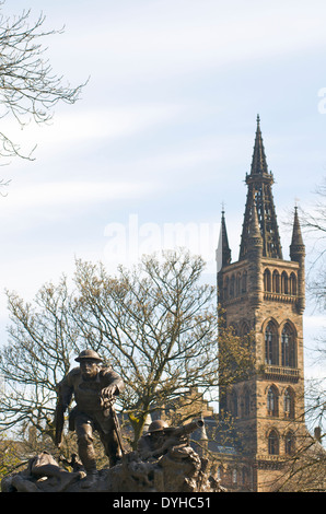 Denkmal der kamerunischen Gewehre im Kelvingrove Park, Glasgow Stockfoto