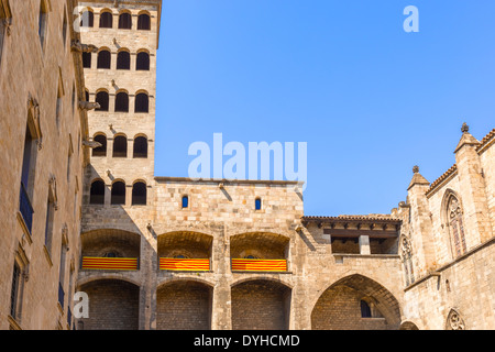 Placa del Rei in Barcelona, Spanien. Stockfoto