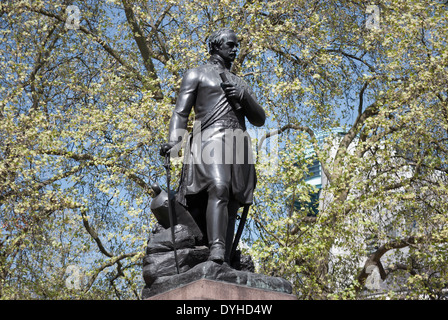 1871-Statue von Sir James outram, von Matthew edel, in Victoria Embankment Gardens, London, england Stockfoto