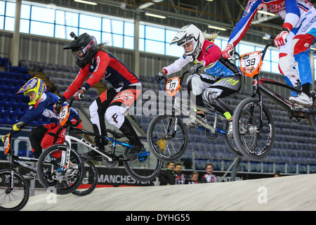 UCI BMX Supercross Worldcup 2014 - Manchester, UK Stockfoto