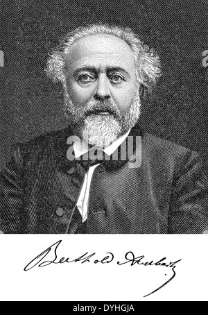 Berthold Auerbach oder Moses Baruch Auerbacher, 1812-1882, deutscher Schriftsteller Stockfoto