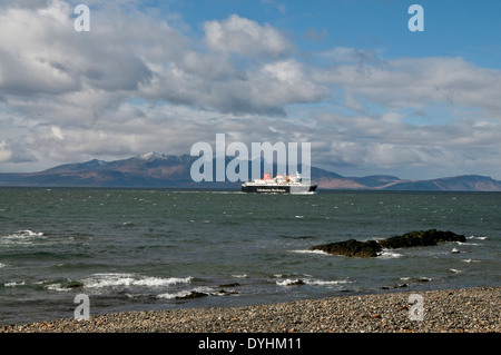 Brodick Ardrossan Calmac ferry nahenden Ardrossan Stockfoto