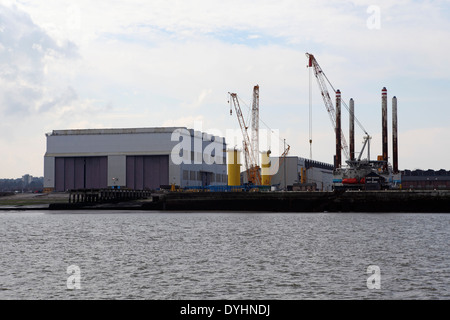 Werft Cammell Laird in Birkenhead, Großbritannien. Stockfoto