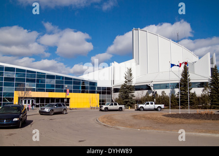 Ein Blick auf das Telus World of Science in Edmonton, Alberta, Kanada. Stockfoto