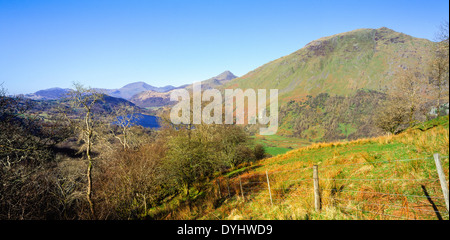 Llyn Gwynant See im Nantgwynant Tal Snowdonia Gwynedd North Wales UK Stockfoto