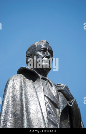 Statue von Franklin Delano Roosevelt in Grosvenor Square in London, England Stockfoto