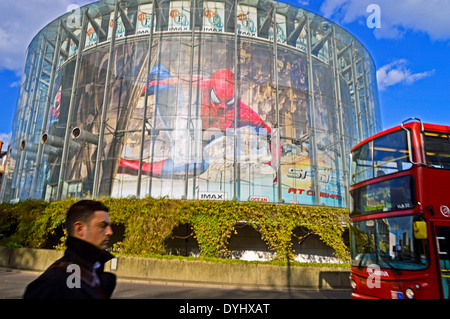 Das BFI London IMAX-Kino, nördlich von Waterloo Station, London, England, Vereinigtes Königreich Stockfoto