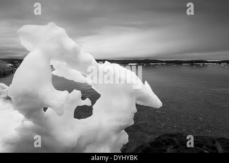 Kanada, Territorium Nunavut, schmelzenden Meereis Melville Halbinsel auf stürmischen Nachmittag in der Nähe von Polarkreis Stockfoto