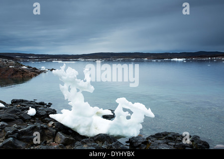 Kanada, Territorium Nunavut, schmelzenden Meereis Melville Halbinsel auf stürmischen Nachmittag in der Nähe von Polarkreis Stockfoto