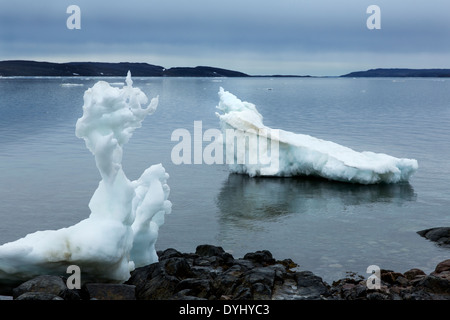 Kanada, Territorium Nunavut, schmelzenden Meereis Melville Halbinsel auf stürmischen Nachmittag in der Nähe von Polarkreis Stockfoto