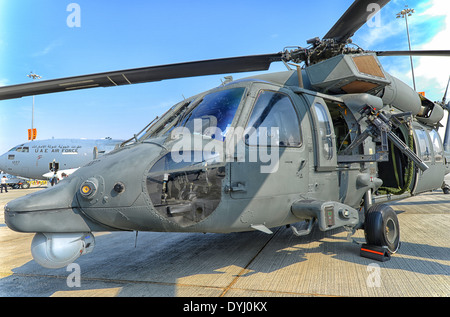 Sikorsky UH-60 Black Hawk auf der Dubai Air Show, Vereinigte Arabische Emirate Stockfoto