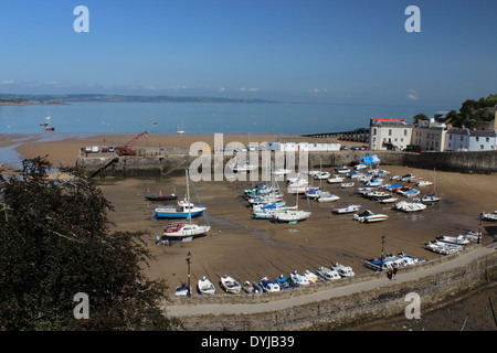 Tenby Harbour und Beach in Pembrokeshire South Wales Stockfoto