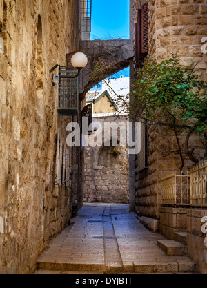 Eine Straße im jüdischen Viertel, Jerusalem Stockfoto