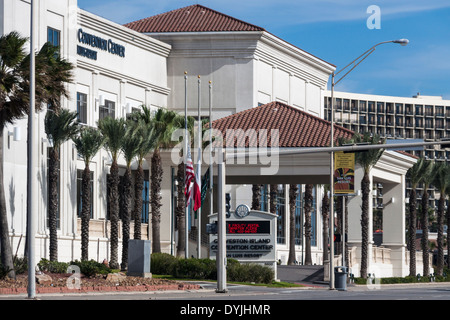 San Luis Resort und Convention District am Galveston Seawall Boulevard in Galveston Stockfoto