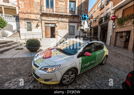 Google Street View Auto in Jaraiz De La Vera, Cáceres, Extremadura, Spanien, Europa Stockfoto