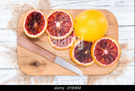 Frisches Stück saftiger Blutorange (close-up erschossen) Stockfoto