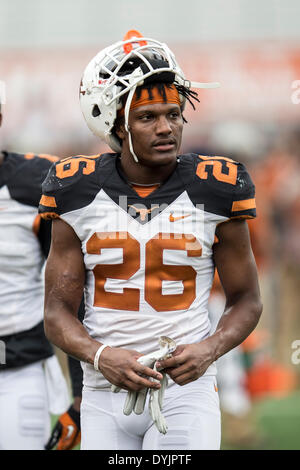 Austin, Texas, USA. 19. April 2014. 19. April 2104: Texas Longhorns Sicherheit Adrian Colbert (26) während der jährlichen Texas Football Orange-weiss Scrimmage am Darrell K Royal-Texas Memorial Stadium in Austin, TX. © Csm/Alamy Live-Nachrichten Stockfoto