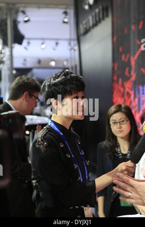 Peking, China. 20. April 2014. Johan de Nysschen, President von Infiniti bei Interview in 2014 Beijing International Automotive Exhibition. Bildnachweis: Shui Ta Shan/Alamy Live-Nachrichten Stockfoto