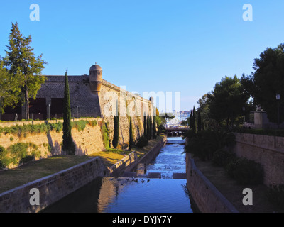 Wände des Es Baluard in Palma De Mallorca, Balearen, Spanien Stockfoto