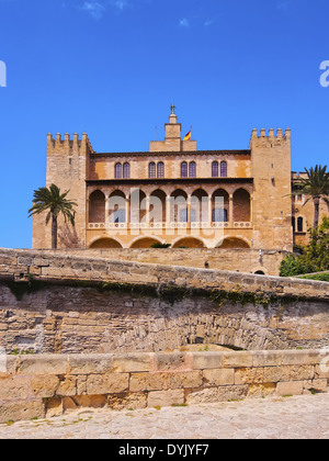 Palau De La Almudaina - Palast in Palma De Mallorca, Balearen, Spanien Stockfoto