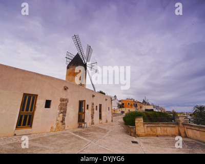 Windmühle in Palma De Mallorca, Balearen, Spanien Stockfoto