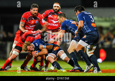 Castres, Frankreich. 18. April 2014. Top14 Herren Rugby Union. Castres gegen Montpellier. Antonie CLAASSEN (co) © Aktion Plus Sport/Alamy Live-Nachrichten Stockfoto