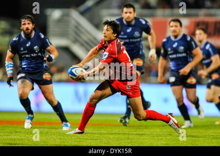 Castres, Frankreich. 18. April 2014. Top14 Herren Rugby Union. Castres gegen Montpellier. Francois TRINH DUC (Mhr) © Action Plus Sport/Alamy Live News Stockfoto