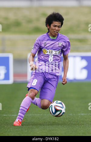 Sagamihara Gion Stadion, Kanagawa, Japan. 20. April 2014. Takumi Hashimoto (Fujieda), 20. April 2014 - Fußball /Soccer: 2014 J3 League match zwischen SC Sagamihara 2-1 Fujieda MYFC Sagamihara Gion Stadium, Kanagawa, Japan. Bildnachweis: AFLO SPORT/Alamy Live-Nachrichten Stockfoto