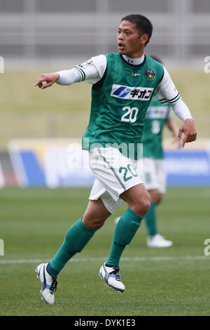 Sagamihara Gion Stadion, Kanagawa, Japan. 20. April 2014. Kohei Hattori (Sagamihara), 20. April 2014 - Fußball /Soccer: 2014 J3 League match zwischen SC Sagamihara 2-1 Fujieda MYFC Sagamihara Gion Stadium, Kanagawa, Japan. Bildnachweis: AFLO SPORT/Alamy Live-Nachrichten Stockfoto