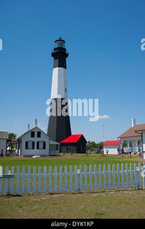 USA Georgia GA Tybee Island Light Station und Museum in der Nähe von Savannah an der Atlantik-Küste Stockfoto