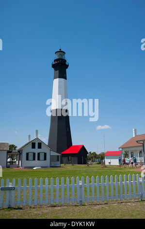 USA Georgia GA Tybee Island Light Station und Museum in der Nähe von Savannah an der Atlantik-Küste Stockfoto