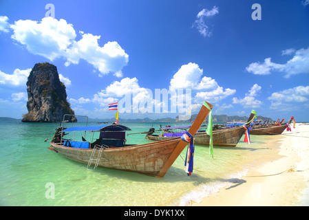 Tropischer Strand, Kho Poda in Krabi Thailand Stockfoto