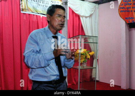 Evangelischen Kult-Morona Bezirk in IQUITOS. Abteilung von Loreto. Peru Stockfoto