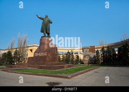 Pawlows Haus - das Denkmal des 2. Weltkrieges in Wolgograd (ehemals Stalingrad), Russland. Stockfoto