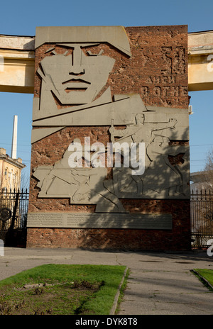 Pawlows Haus - das Denkmal des 2. Weltkrieges in Wolgograd (ehemals Stalingrad), Russland. Stockfoto