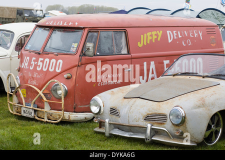 Ratte VW Camper auf dem Santa Pod Raceway England suchen Stockfoto