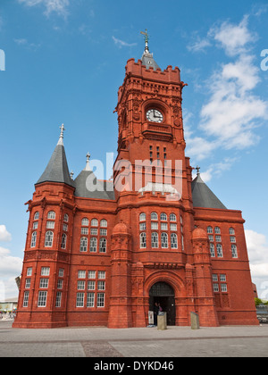 Pierhead Gebäude, Cardiff Bay - in dem Nachlass von der National Assembly for Wales. Erbaut im Jahre 1897 als HQ für Bute Dock Company Stockfoto