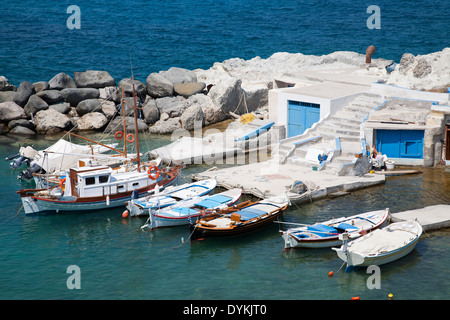Mandrakia Dorf, Insel Milos, Kykladen, Griechenland, Europa Stockfoto
