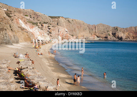 Paleohori Strand, Insel Milos, Kykladen, Griechenland, Europa Stockfoto