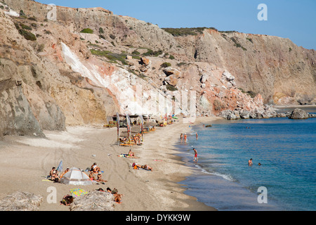 Paleohori Strand, Insel Milos, Kykladen, Griechenland, Europa Stockfoto