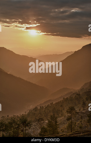Blick vom Kalinchok Photeng auf das Kathmandu-Tal, Nepal Stockfoto