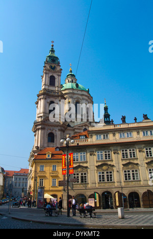 SV Mikulas, St. Michael Kirche, Malostranske Namesti Platz, Mala Strana Viertel, Prag, Tschechische Republik, Europa Stockfoto