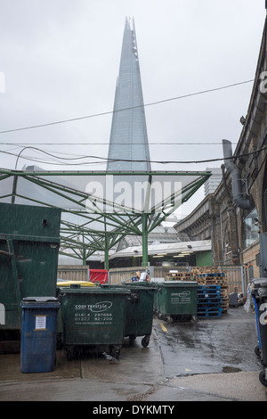 Blick auf die Scherbe vom Borough Market London Stockfoto