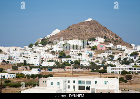 Plaka-Dorf, Insel Milos, Kykladen, Griechenland, Europa Stockfoto