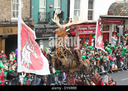 Bild von der St. Patricks Day Parade in Dublin Stadtzentrum Stockfoto