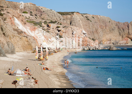 Paleohori Strand, Insel Milos, Kykladen, Griechenland, Europa Stockfoto