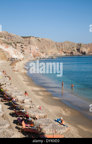 Paleohori Strand, Insel Milos, Kykladen, Griechenland, Europa Stockfoto