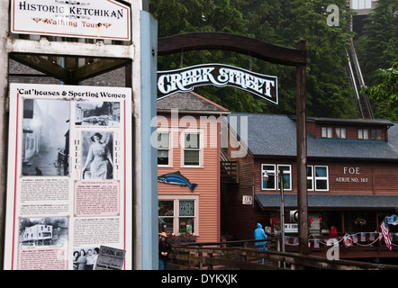 Creek Street, Ketchikan, Alaska Stockfoto